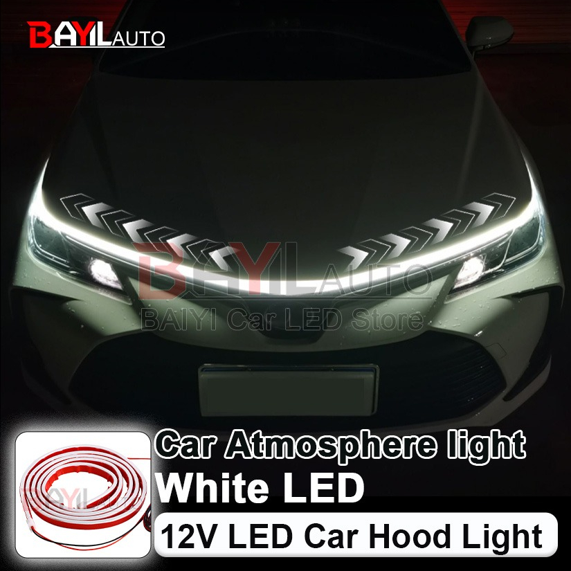 Ambient Led Strip - 12V White Car Hood Light Strip,