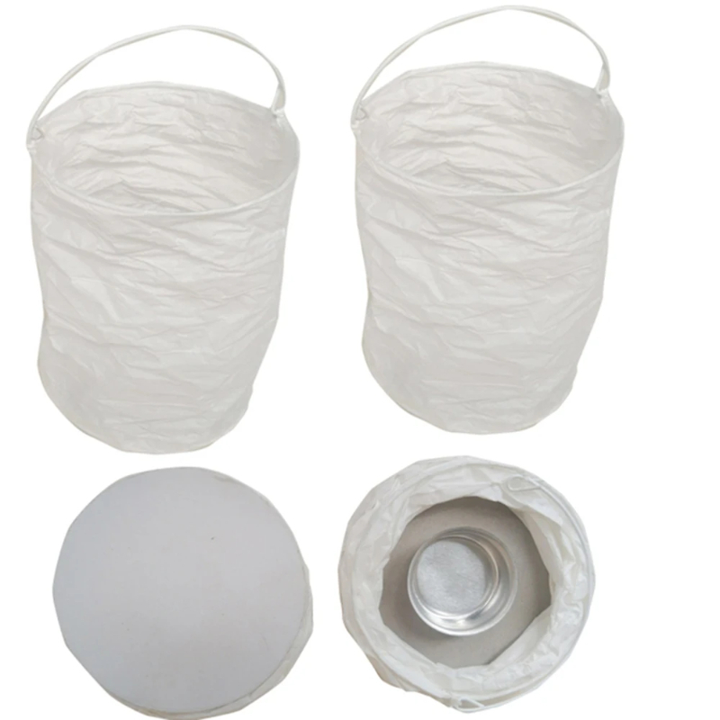 Lighting Decor House - 4pcs DIY White Straight Paper Lantern