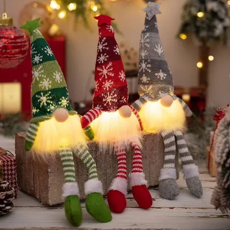 Home Decor Lighting Tree - Christmas Faceless Doll Gnome Ornaments LED