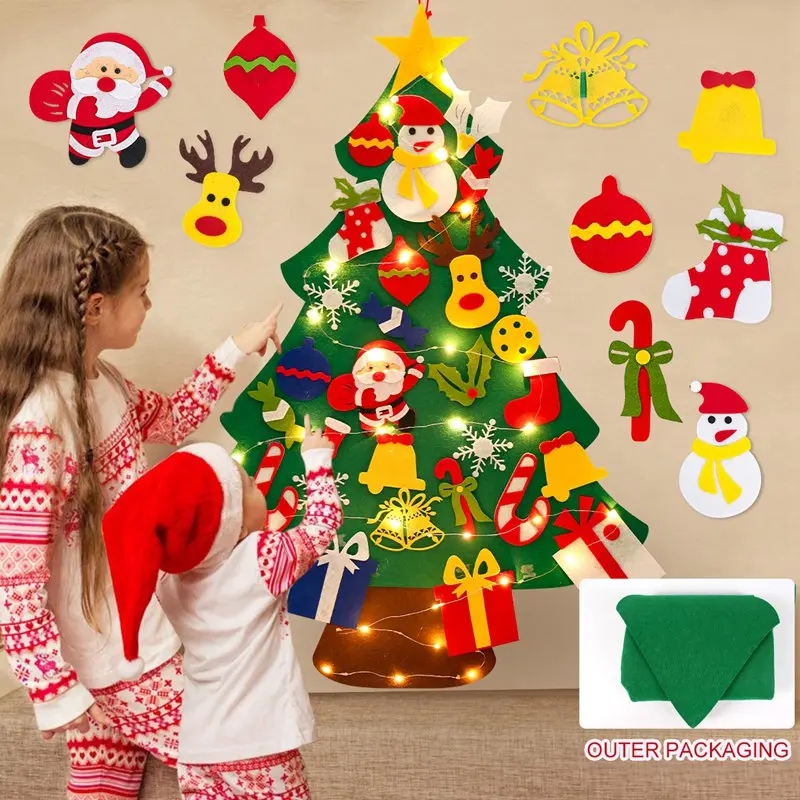 Home Decor Lighting Tree - DIY Felt Christmas Tree with Light