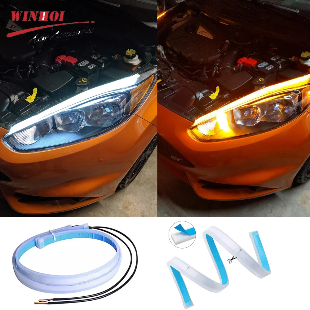 Ambient Led Strip - 2PCS Car LED DRL Daytime Running