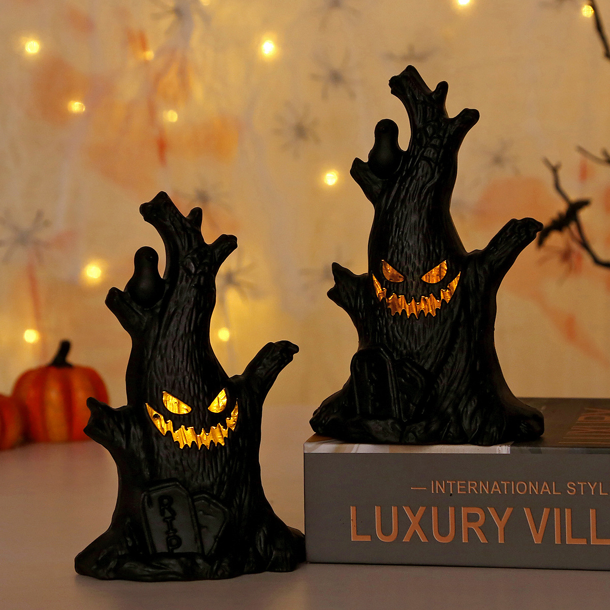 Halloween LED Ghost Tree Light - Home Decor Lighting Tree ulasan dan harga