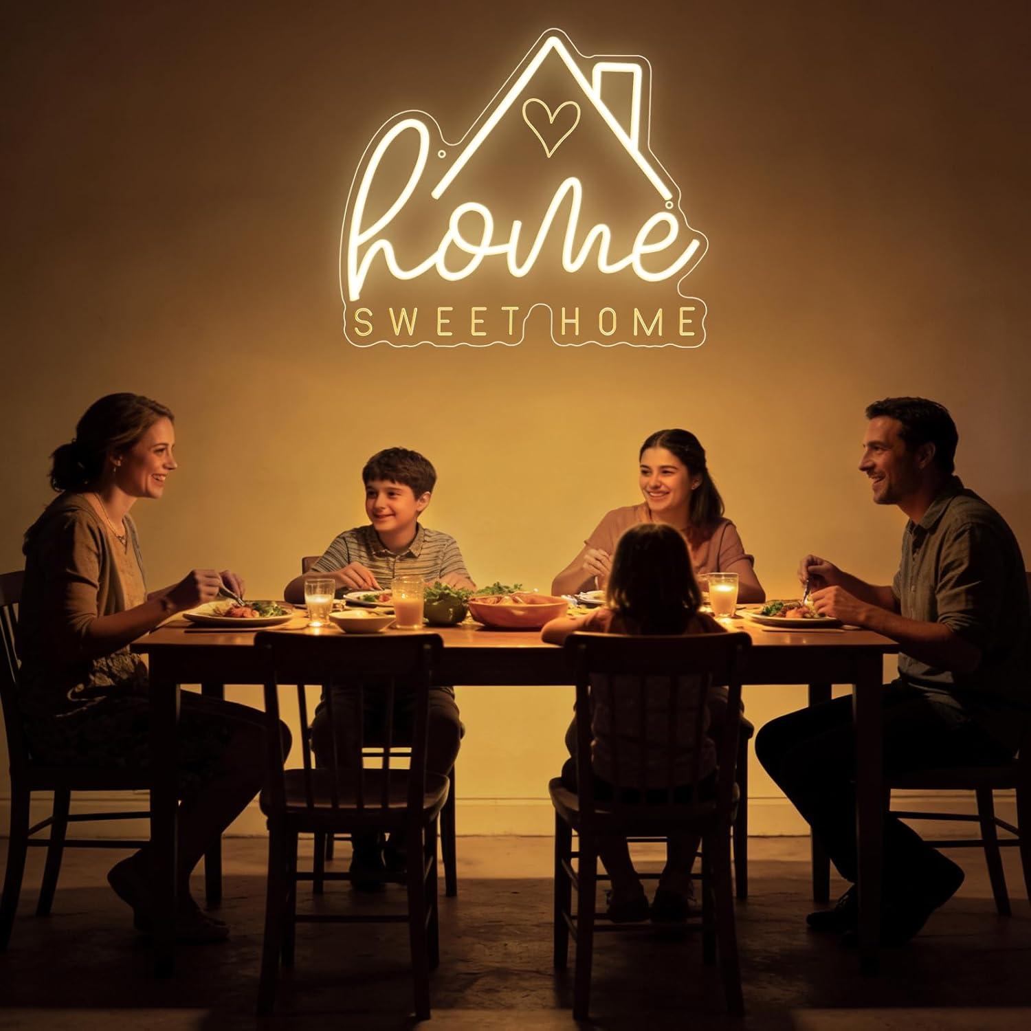Sweet Home Neon Sign USB Dimma - Lighting Decor House ulasan dan harga