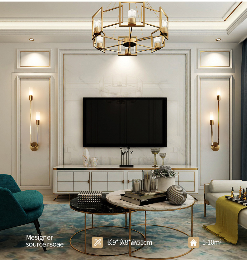Retro Background Living Room A - Decor Lighting Lamps ulasan dan harga