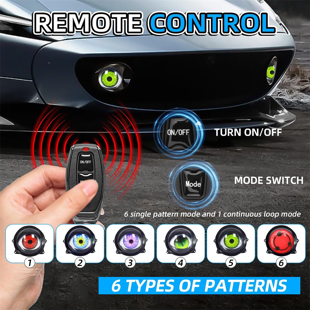  6-Mode Led Dynamic Devil Eye - Lighting Decorative ulasan dan harga