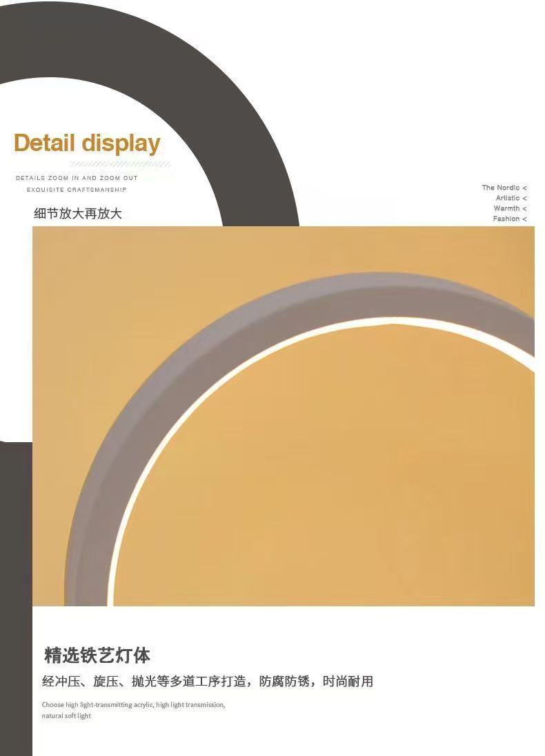 20CM LED Simple Circular Ring  - Decor Lighting Table Lamps ulasan dan harga