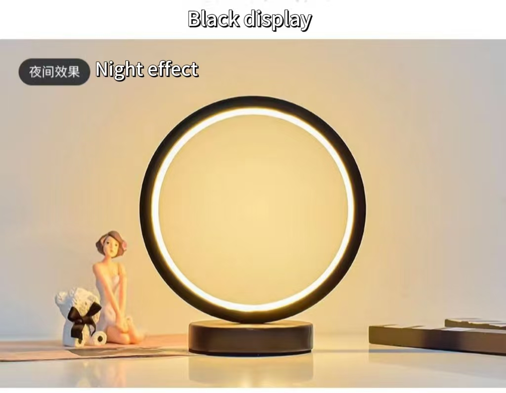 20CM LED Simple Circular Ring  - Decor Lighting Table Lamps ulasan dan harga