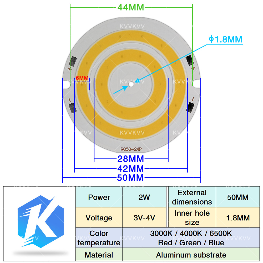 3V 4V Round COB LED Lamp Parts - Lighting Decor House ulasan dan harga