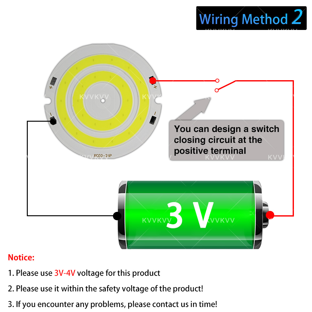3V 4V Round COB LED Lamp Parts - Lighting Decor House ulasan dan harga