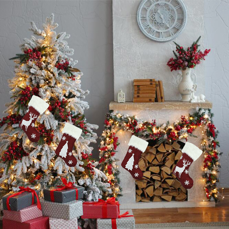 Christmas Socks With Led Light - Home Decor Lighting Tree ulasan dan harga