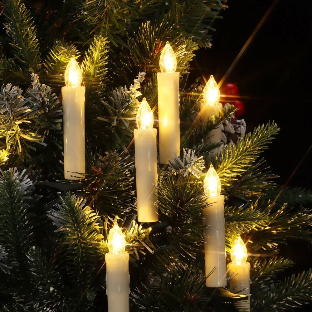 Flameless Taper Christmas Cand - Home Decor Lighting Tree ulasan dan harga