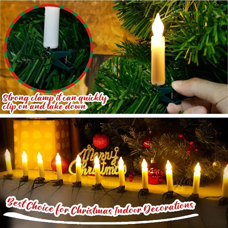 Flameless Taper Christmas Cand - Home Decor Lighting Tree ulasan dan harga