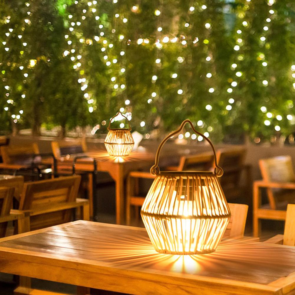 IP65 Waterproof Solar Rattan L - Decor Lighting Table Lamps ulasan dan harga