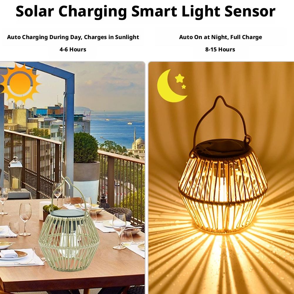 IP65 Waterproof Solar Rattan L - Decor Lighting Table Lamps ulasan dan harga